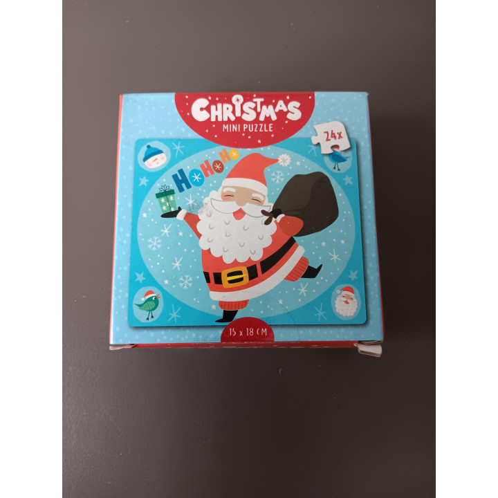Christmas mini puzzel Kerstman 24 stukjes