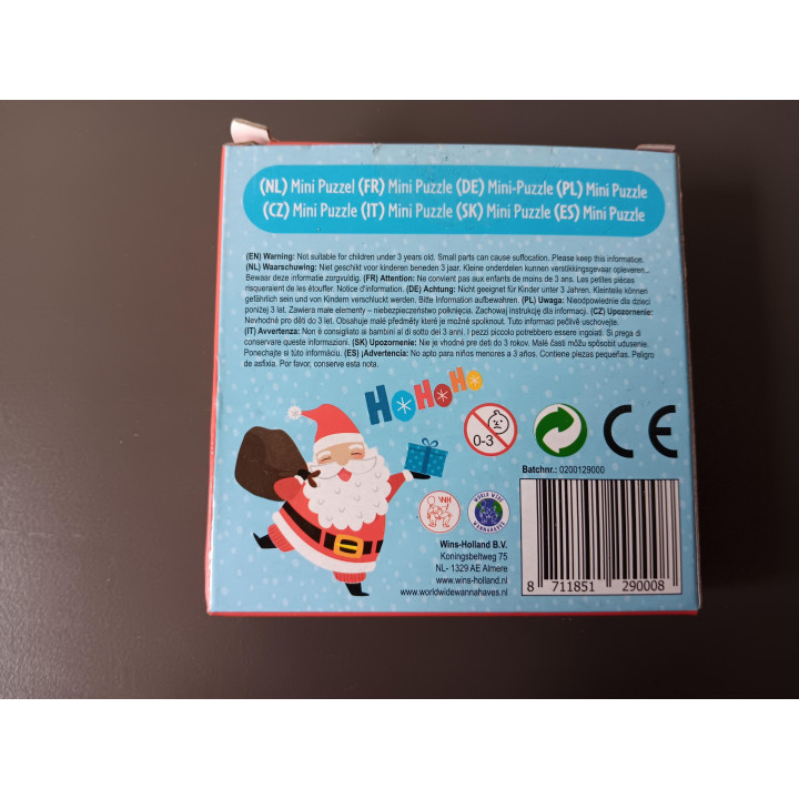 Christmas mini puzzel Kerstman 24 stukjes