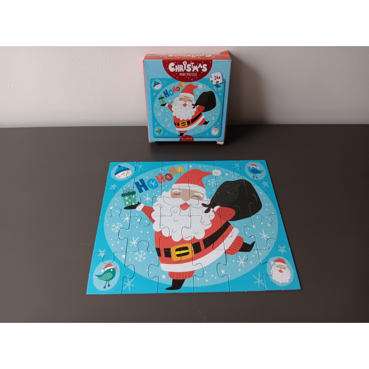 Christmas mini puzzel Kerstman 24 stukjes