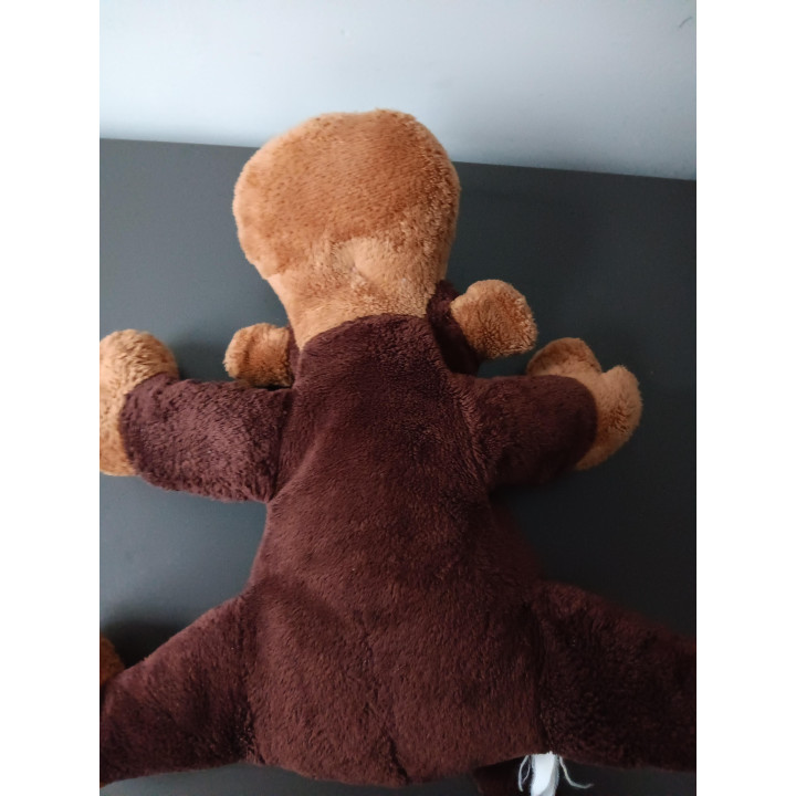 Grote liggende aap knuffel bruin | Angelique’s Kringloop