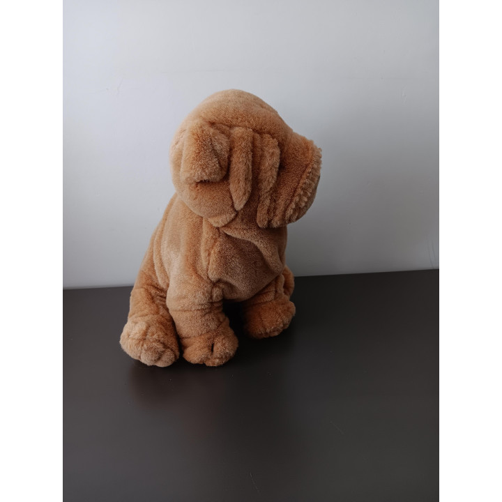 Pluche bulldog knuffel zittend