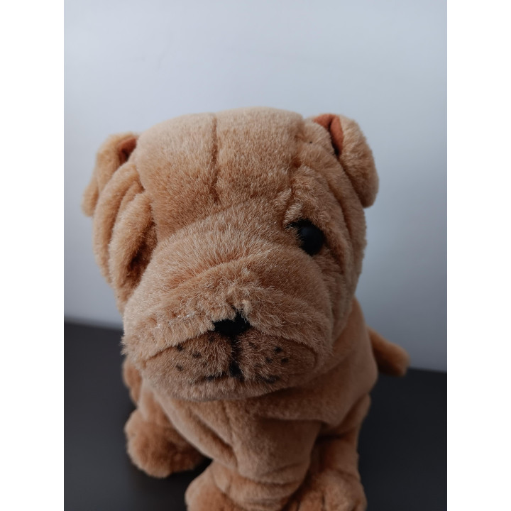 Pluche bulldog knuffel zittend