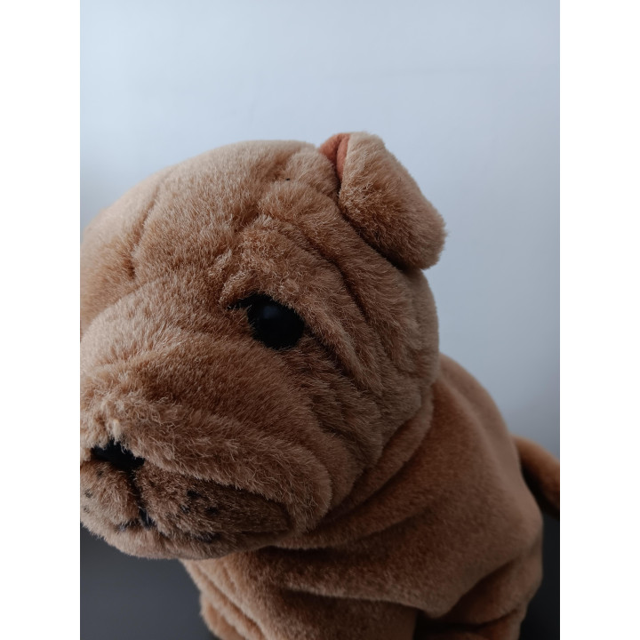 Pluche bulldog knuffel zittend