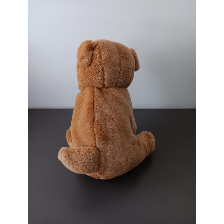 Pluche bulldog knuffel zittend
