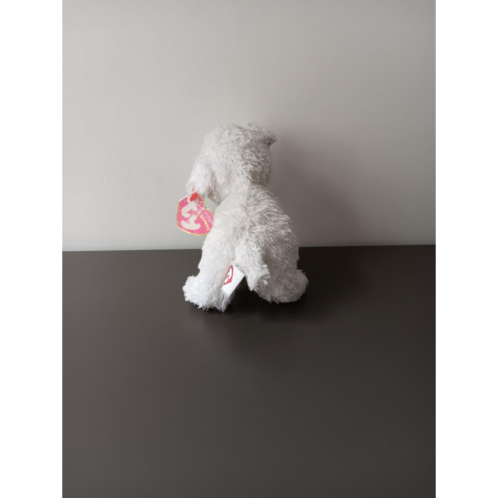 TY Beanie hondje wit knuffeltje