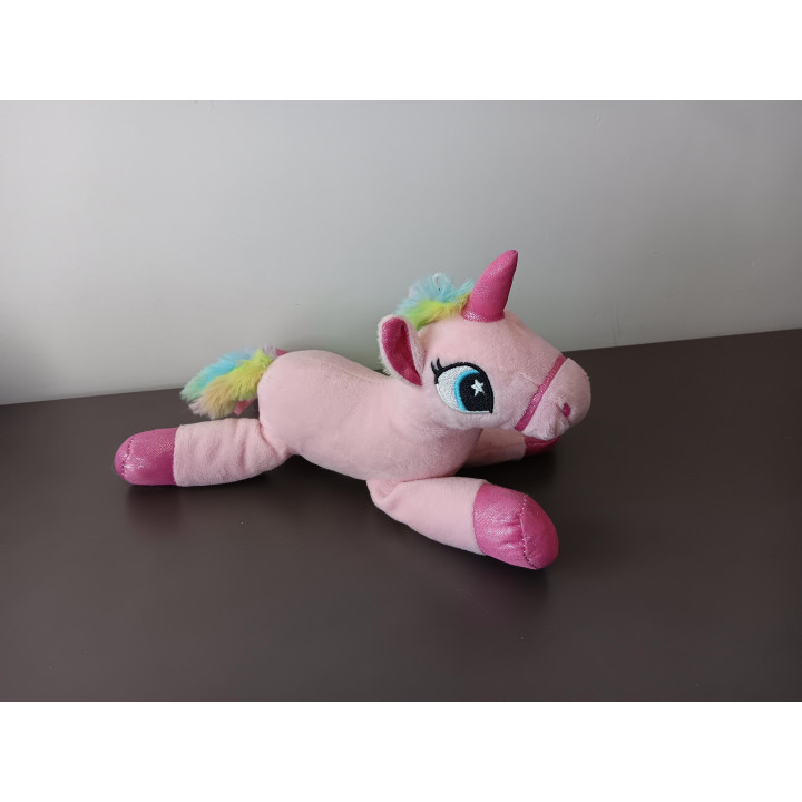 Unicorn Land eenhoorn knuffel roze 25 cm