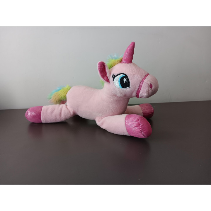 Unicorn Land eenhoorn knuffel roze 25 cm