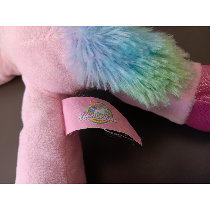 Unicorn Land eenhoorn knuffel roze 25 cm