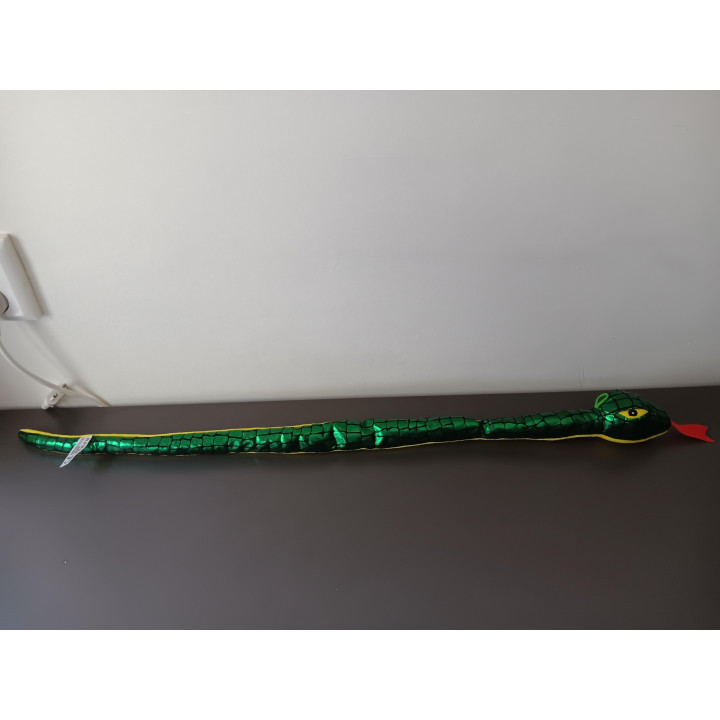 Slangenknuffel groen geel extra lang | Angelique's Kringloop