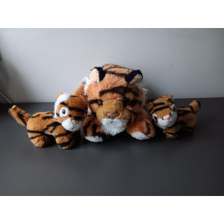 Tijger knuffel set met 2 welpjes