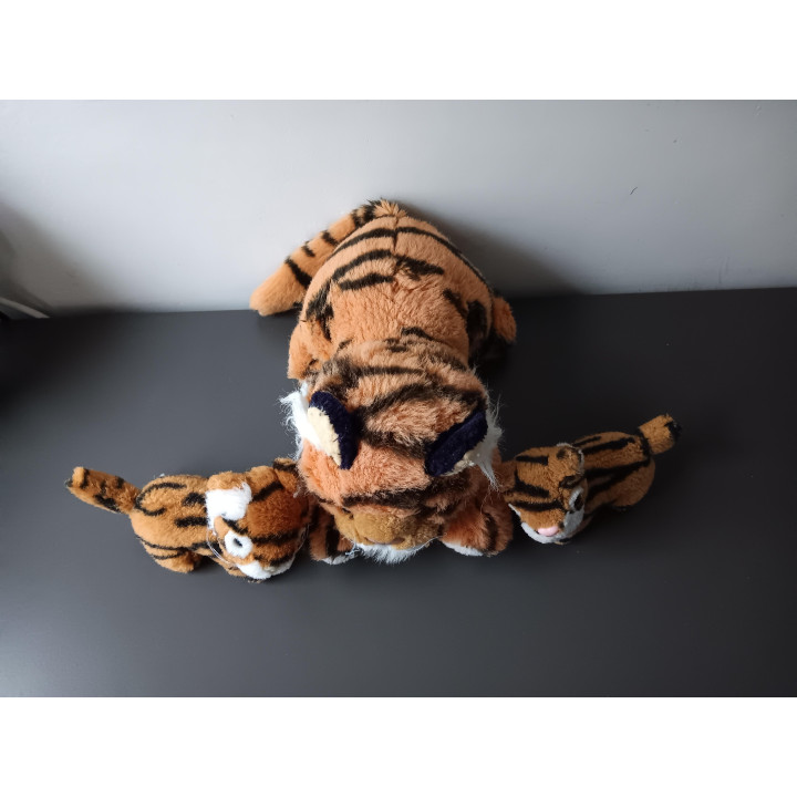 Tijger knuffel set met 2 welpjes