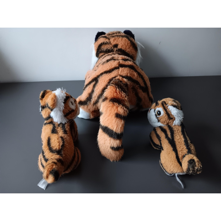 Tijger knuffel set met 2 welpjes