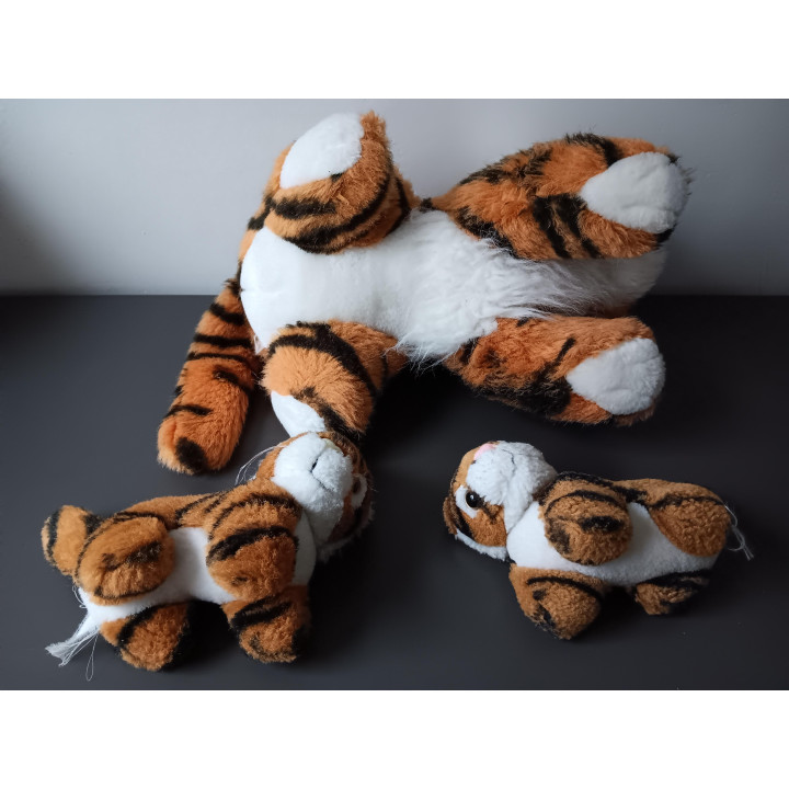 Tijger knuffel set met 2 welpjes