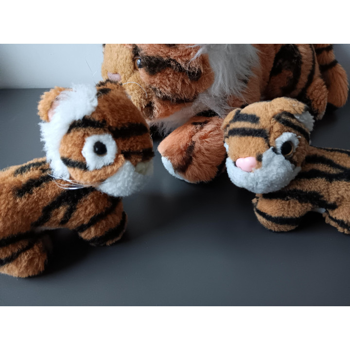Tijger knuffel set met 2 welpjes