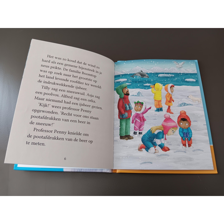 De Boomtop Tweelingen avonturen in de wildernis De tweelingen volgen een ijsbeer