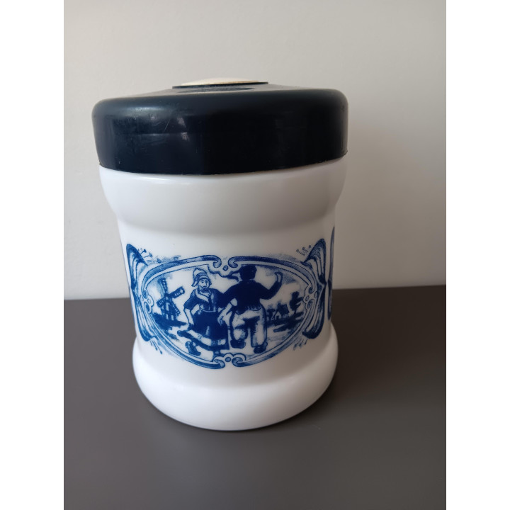 Vintage melkglas Opaline tabakspot Willem II Valkenswaard Holland