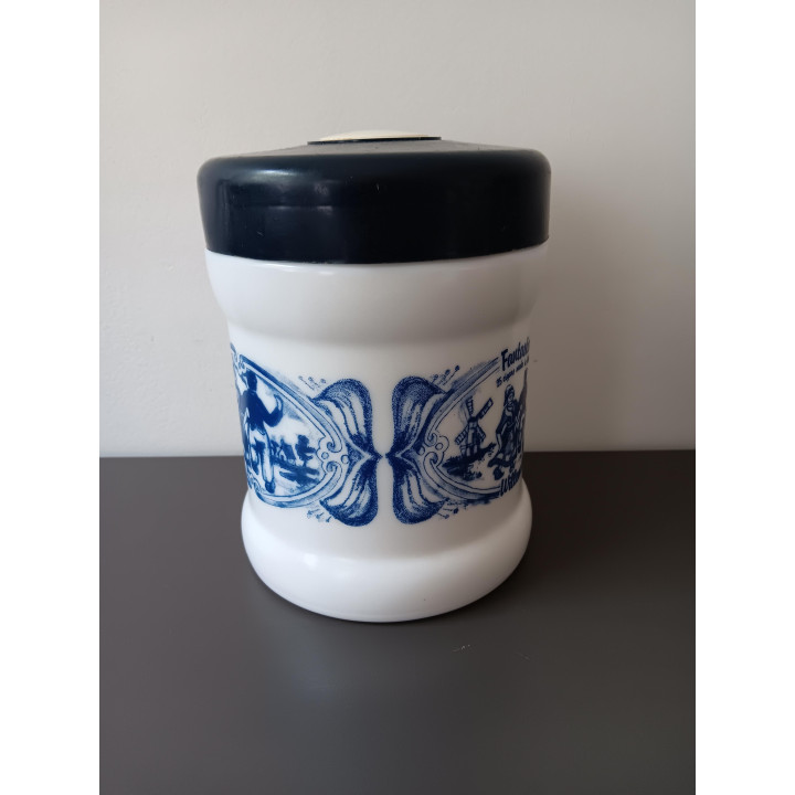 Vintage melkglas Opaline tabakspot Willem II Valkenswaard Holland