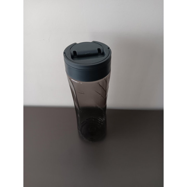 Curver drinkbeker to go 600 ml grijs rookglas