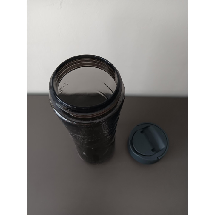 Curver drinkbeker to go 600 ml grijs rookglas