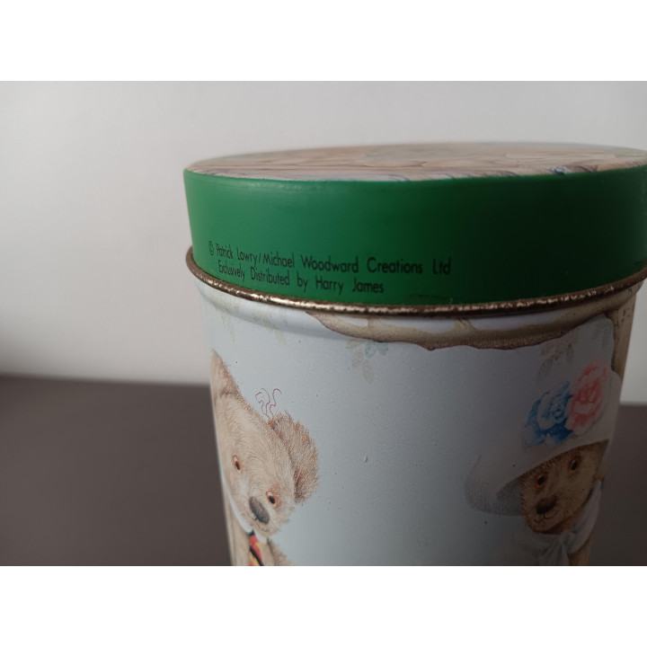 Vintage Teddy Tum Tum blik met deksel