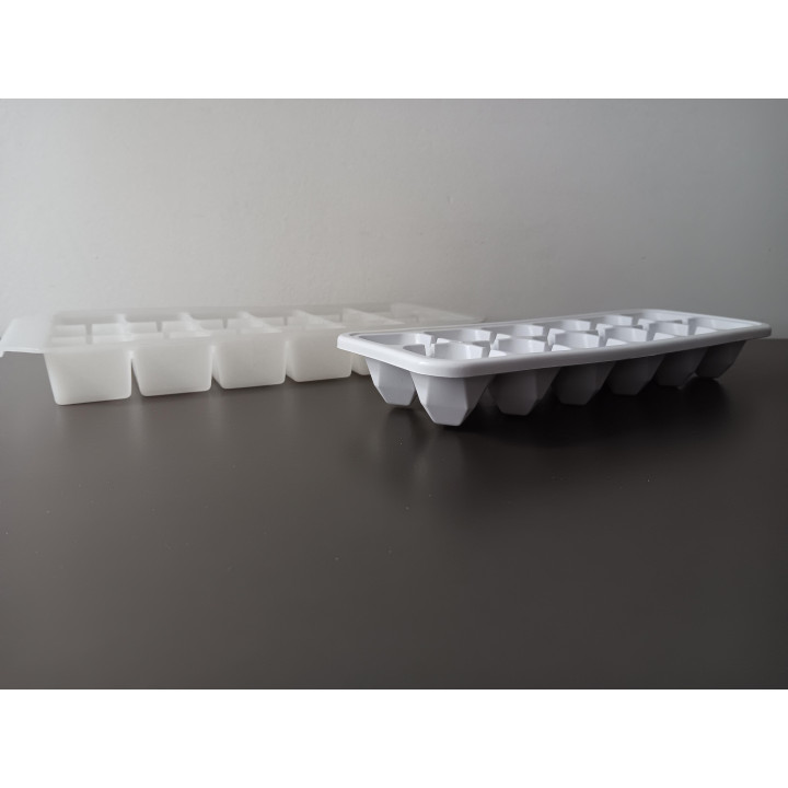 Set van 2 ijsblokjesvormen kunststof