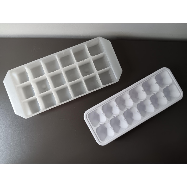 Set van 2 ijsblokjesvormen kunststof