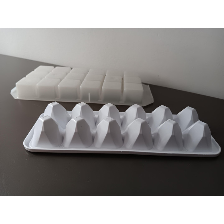 Set van 2 ijsblokjesvormen kunststof