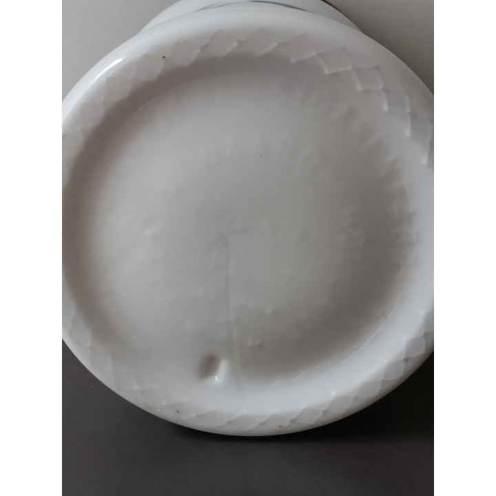 Vintage melkglas Opaline tabakspot Willem II Valkenswaard Holland