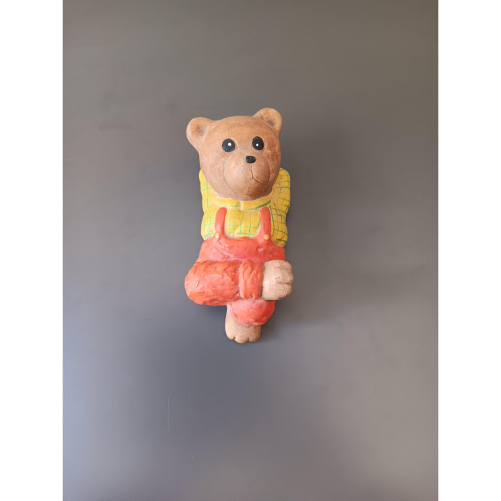 Vintage spaarpot liggende beer keramiek
