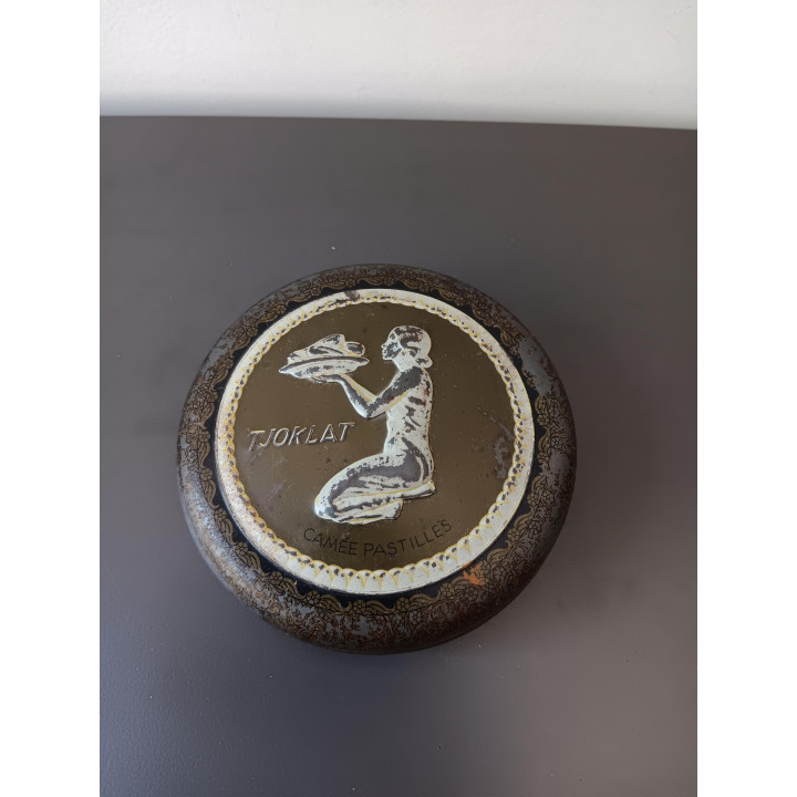 Vintage blikken doos Camee Pastilles Tjoklat Amsterdam