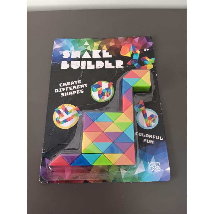 Snake Builder fidget speelgoed kleurrijk draaibaar