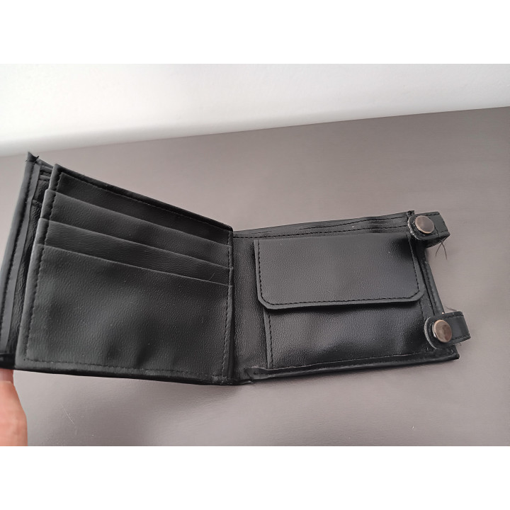 FunZone zwarte portemonnee met drukknopen en meerdere vakken