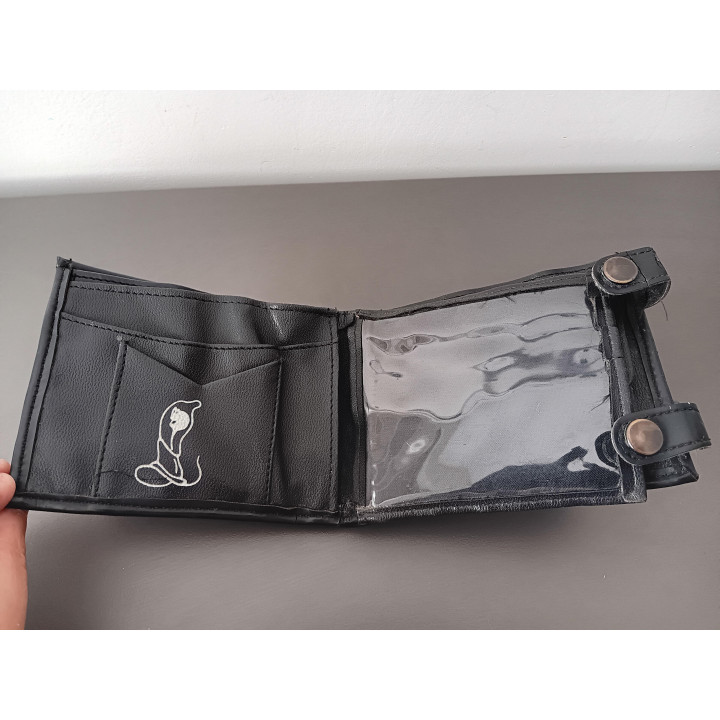 FunZone zwarte portemonnee met drukknopen en meerdere vakken