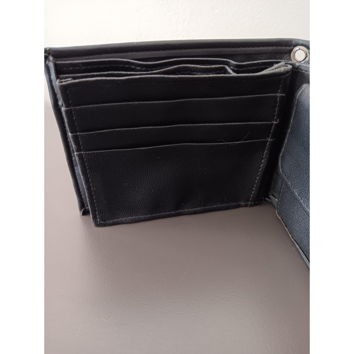 FunZone zwarte portemonnee met drukknopen en meerdere vakken