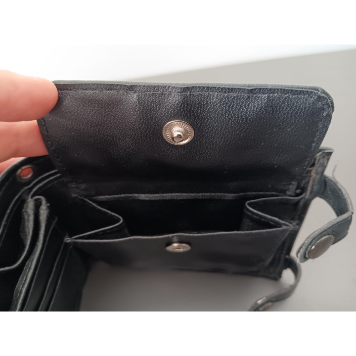 FunZone zwarte portemonnee met drukknopen en meerdere vakken