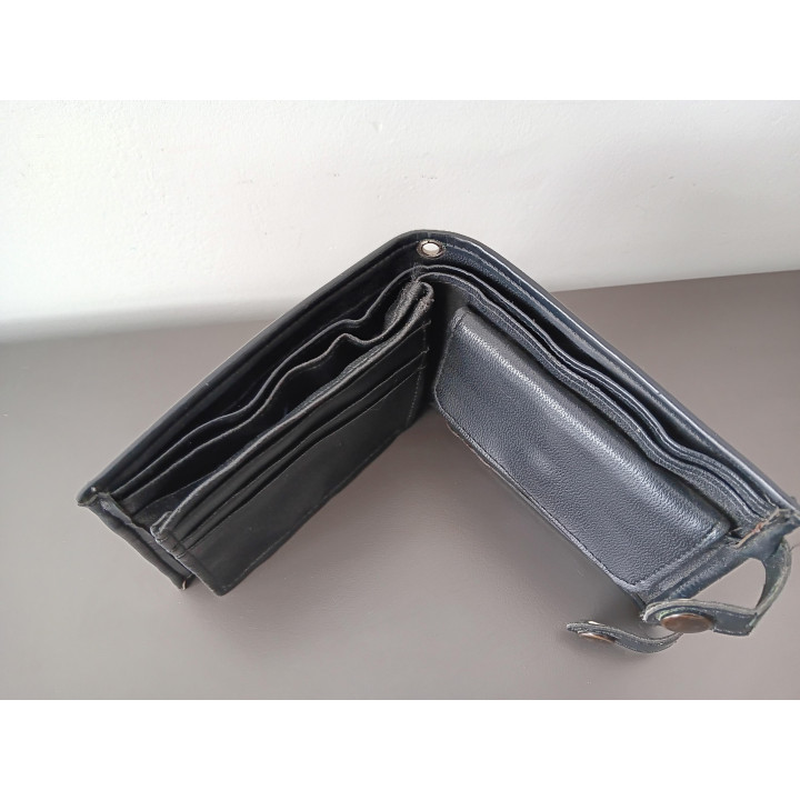 FunZone zwarte portemonnee met drukknopen en meerdere vakken