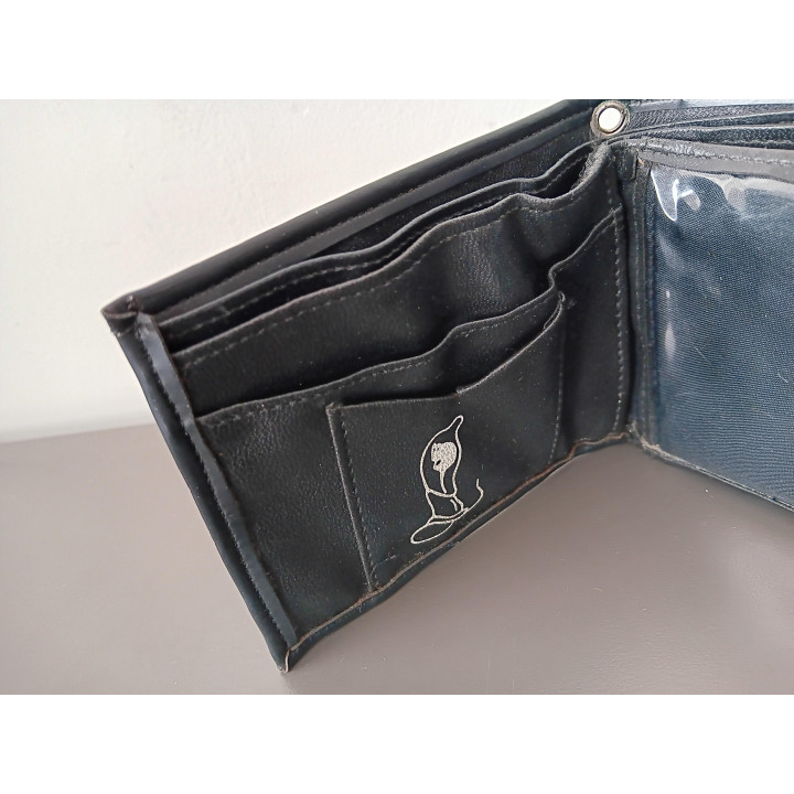 FunZone zwarte portemonnee met drukknopen en meerdere vakken