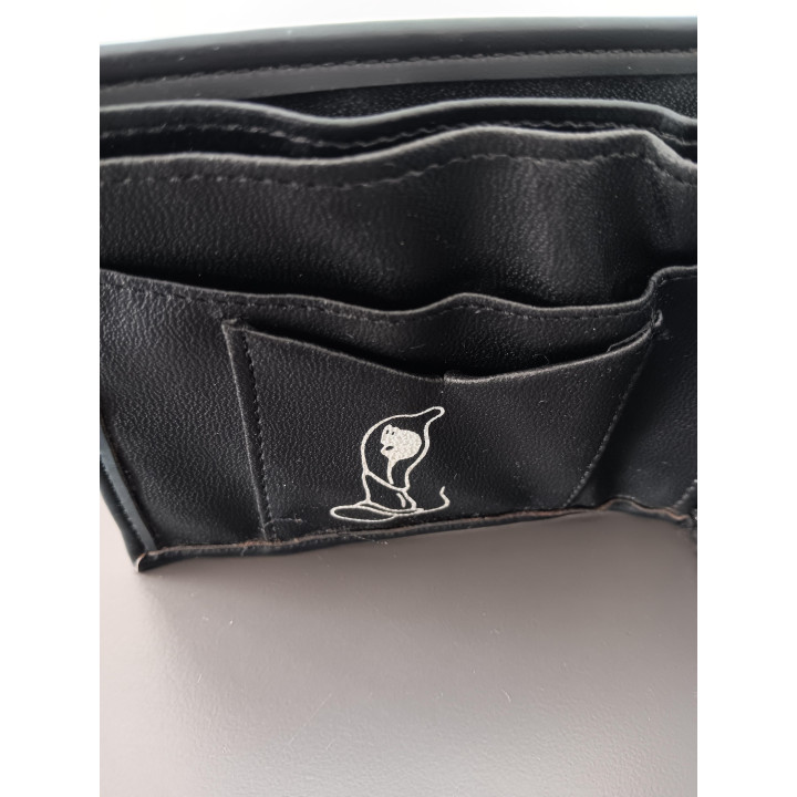 FunZone zwarte portemonnee met drukknopen en meerdere vakken