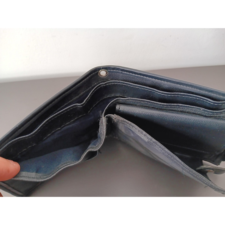 FunZone zwarte portemonnee met drukknopen en meerdere vakken