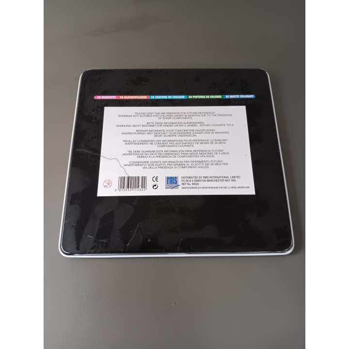 Set van 20 kleurpotloden in blik Grafix