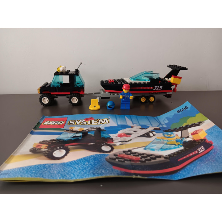 Lego System 6596 Race Boat Transport compleet met boekje