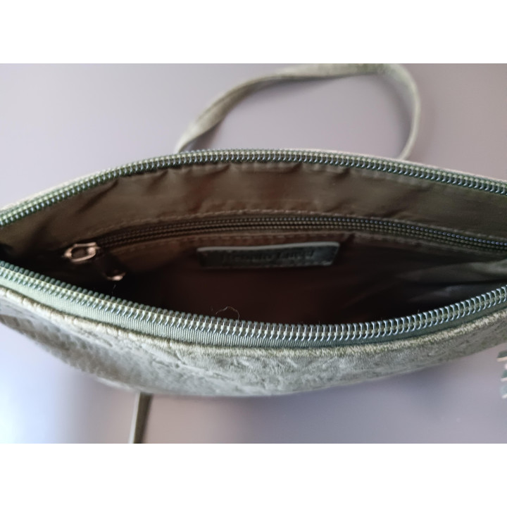 Renato Lucci Groene Schoudertas met Crocoprint