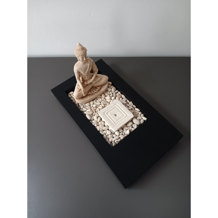 Boeddha decoratie set op zwarte tray