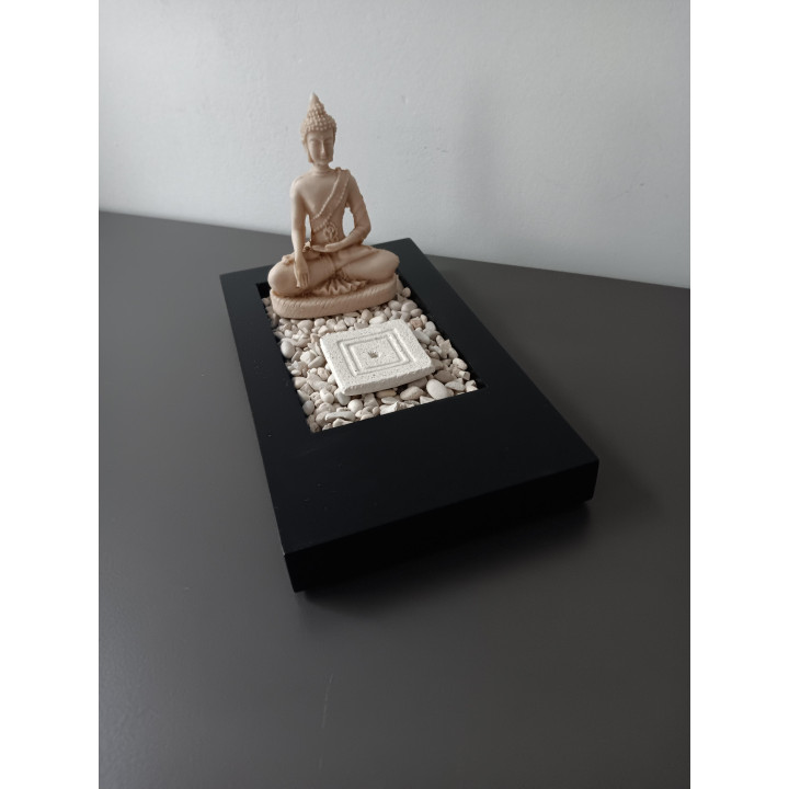 Boeddha decoratie set op zwarte tray