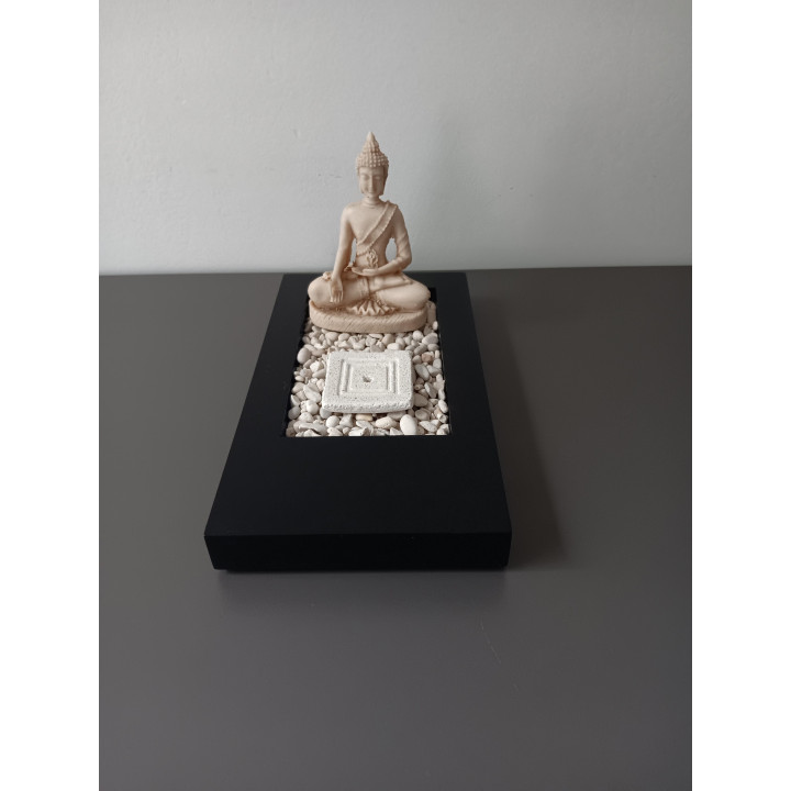 Boeddha decoratie set op zwarte tray