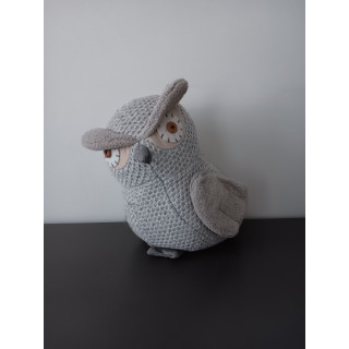 Uil deurstopper van stof 22 cm