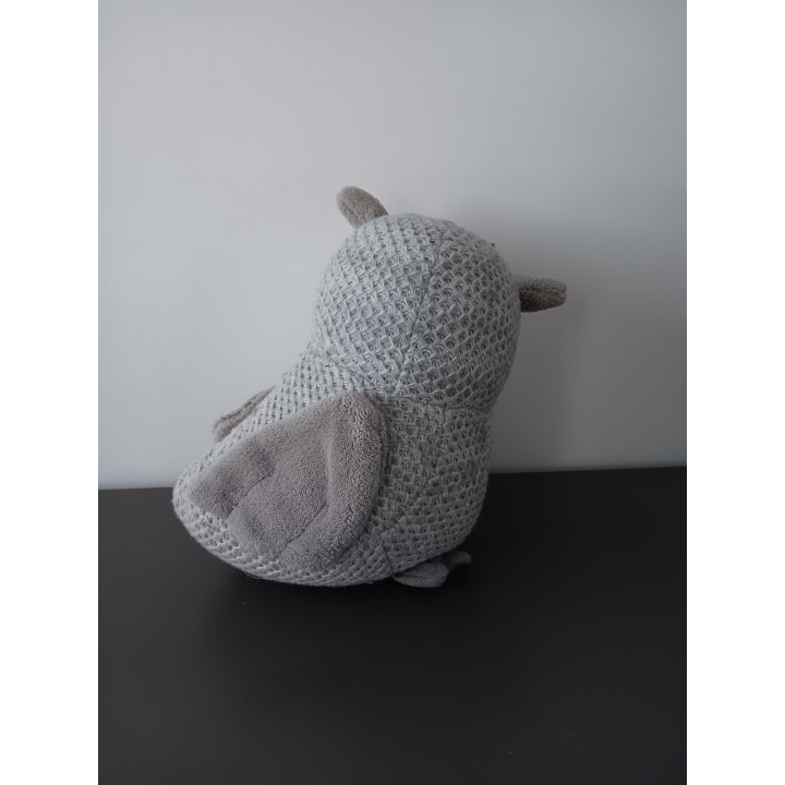 Uil deurstopper van stof 22 cm