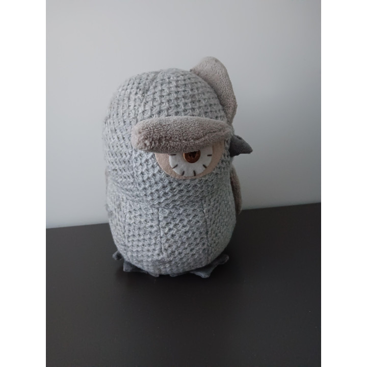 Uil deurstopper van stof 22 cm