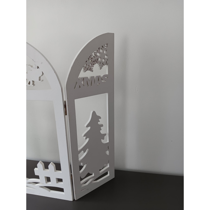 Houten Kerstdecoratie Scherm Merry Christmas