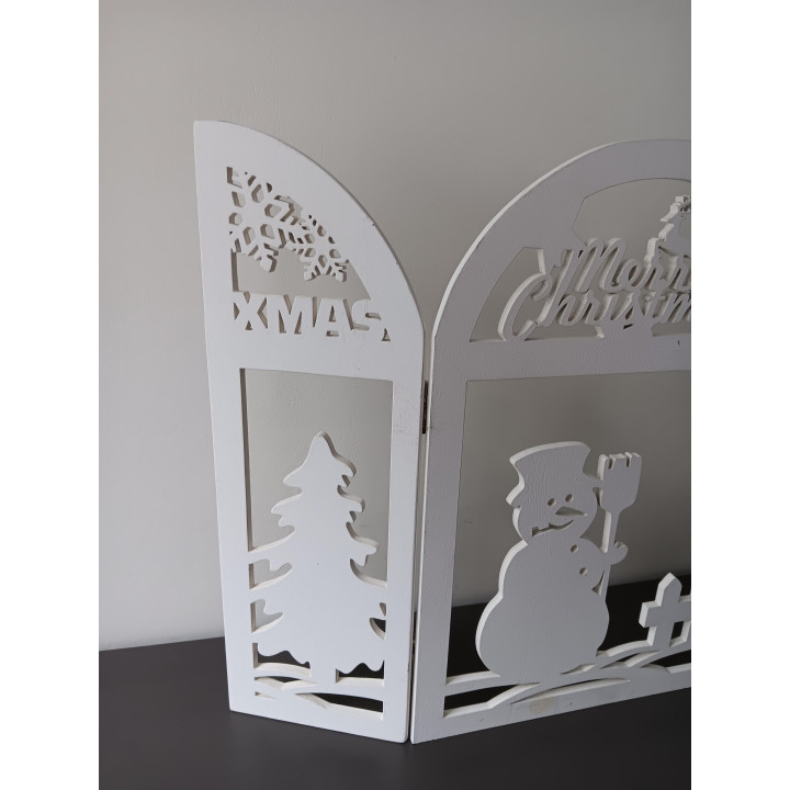 Houten Kerstdecoratie Scherm Merry Christmas